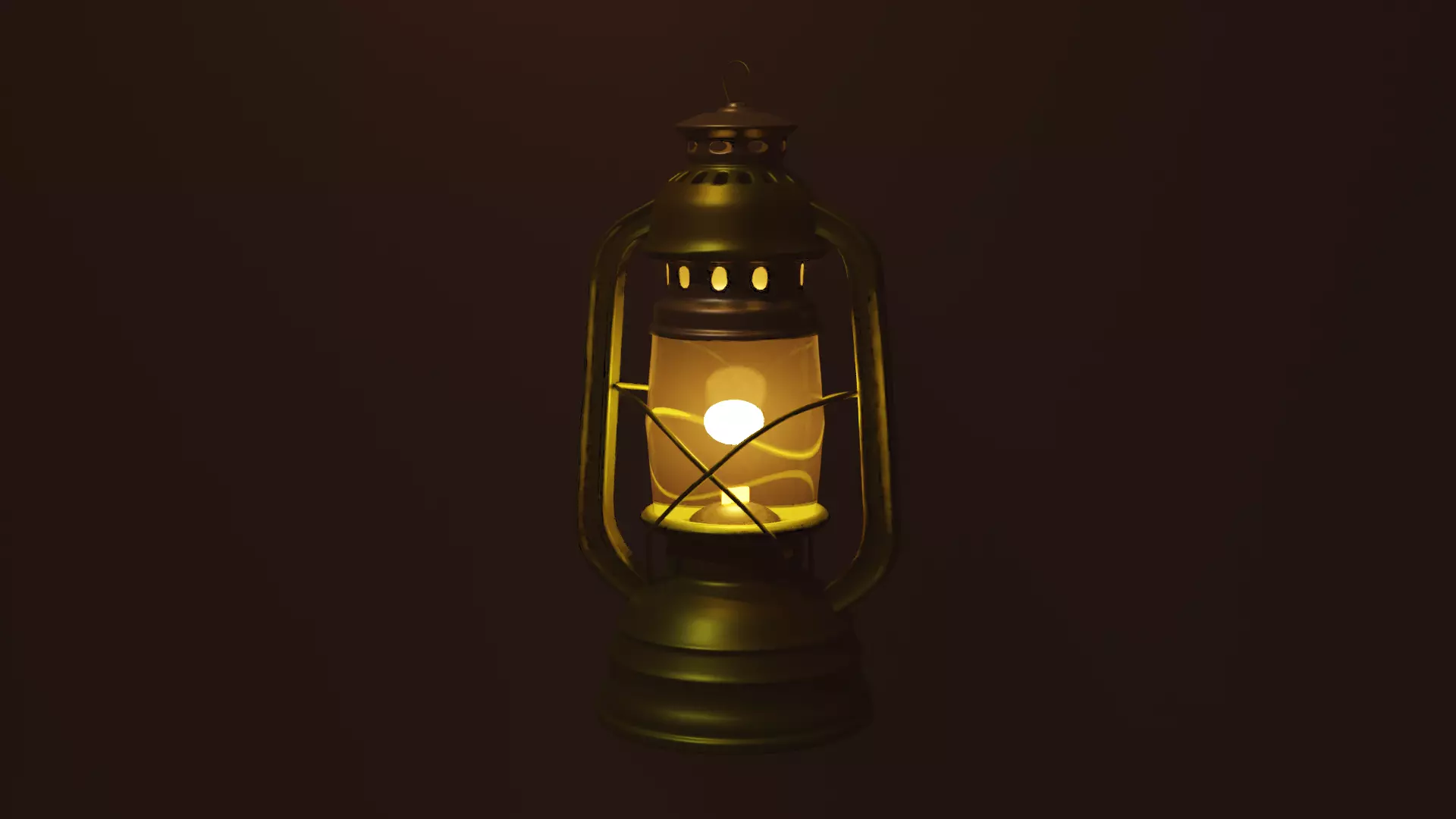 Gaslight lamp Low-poly 3D model_0