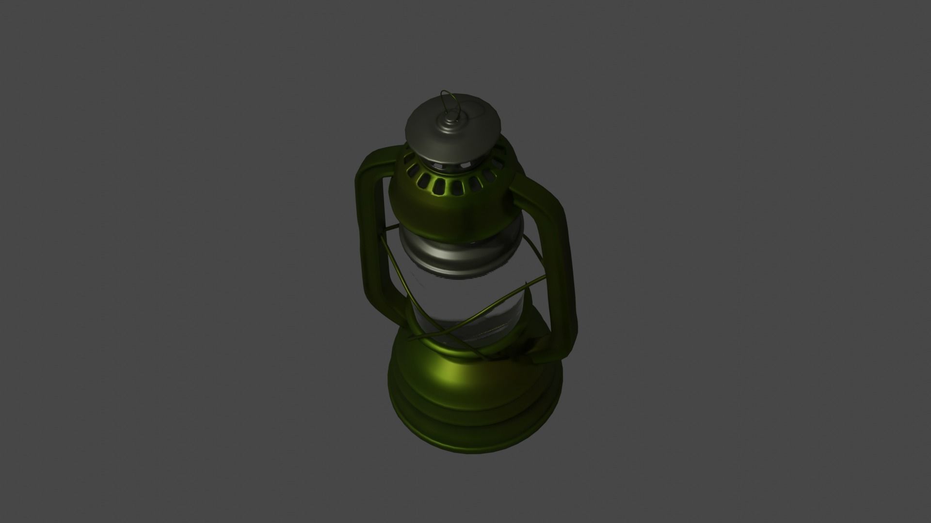 Gaslight lamp Low-poly 3D model_2
