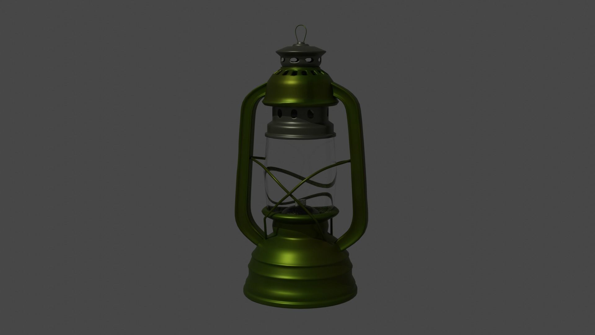 Gaslight lamp Low-poly 3D model_3