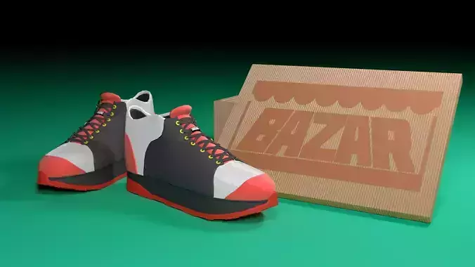 sneakers shoe with laces