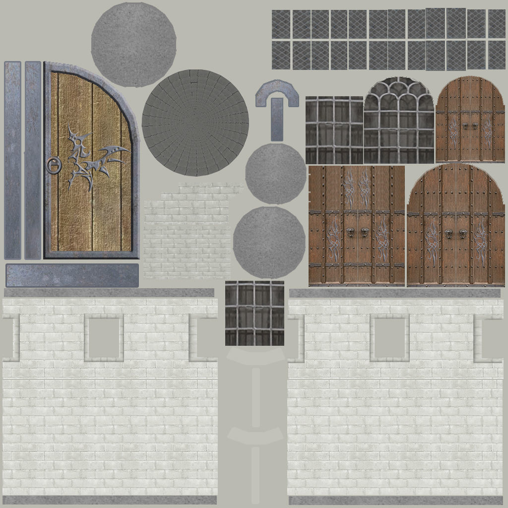 Castle in middle of grass 3D model_8