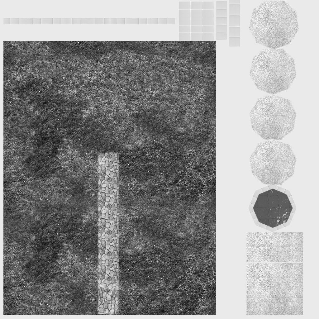 Castle in middle of grass 3D model_5