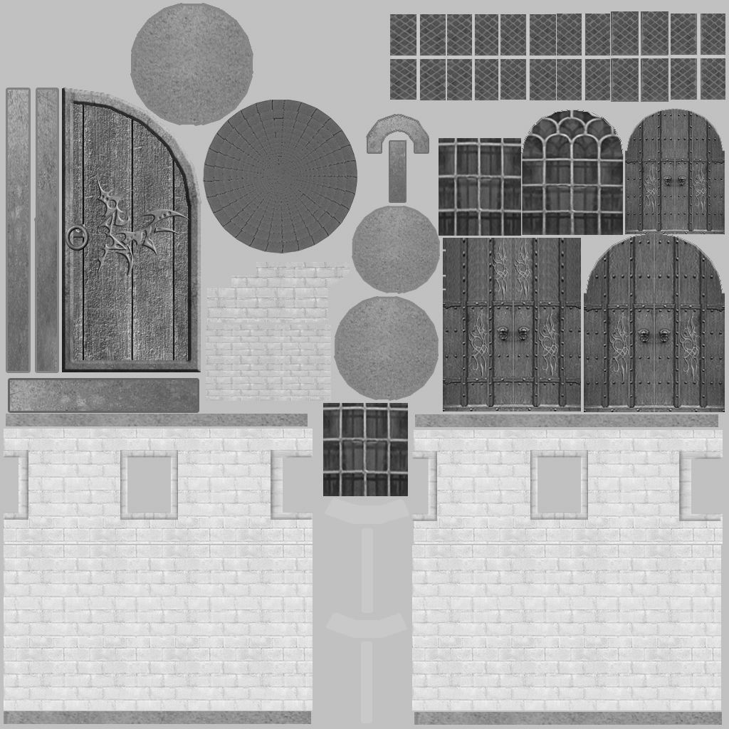 Castle in middle of grass 3D model_7