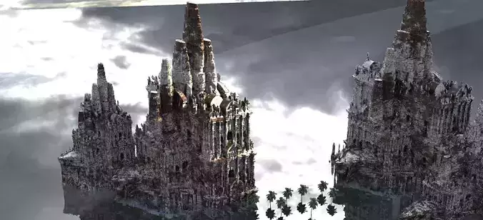 Aztec Frozen Temples  3 designs  3D model