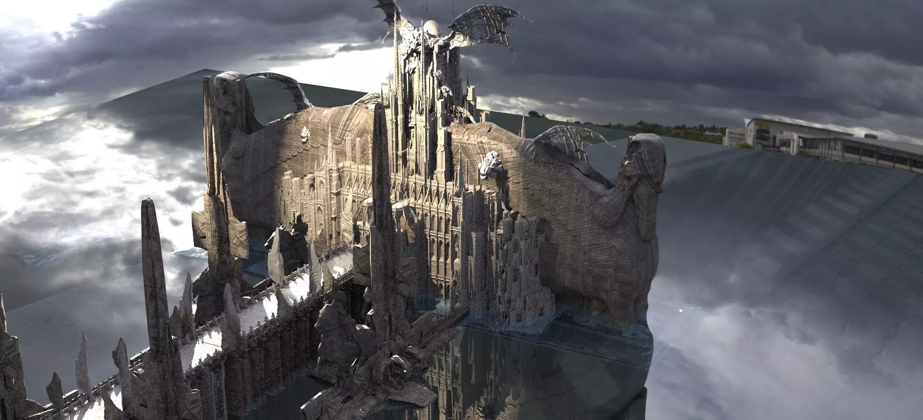 Ancient Babylon Bridge to the gods 3D model_0