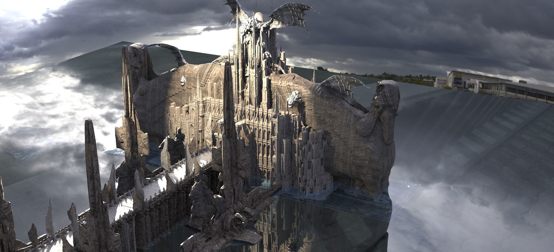 Ancient Babylon Bridge to the gods 3D model_1