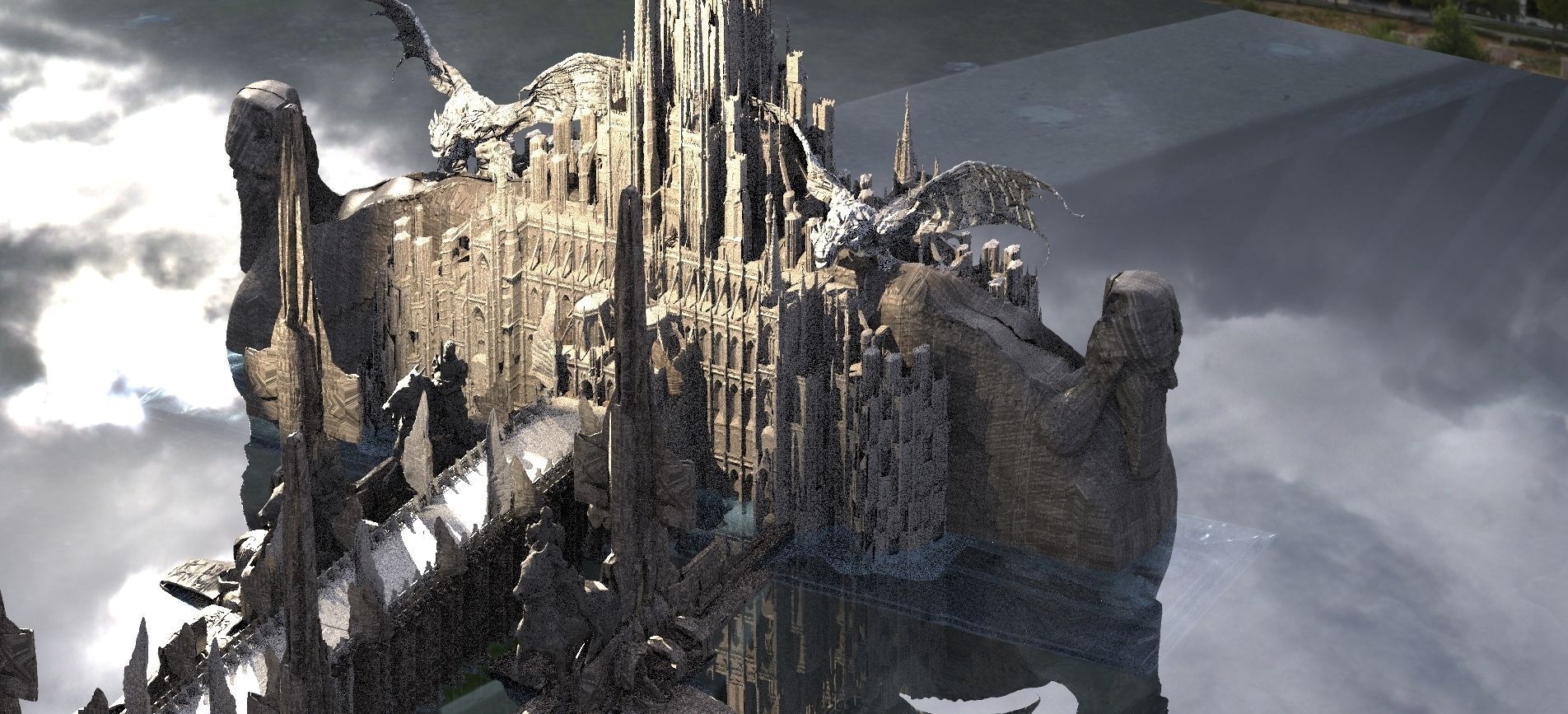 Ancient Babylon Bridge to the gods 2 Kit bash 3D model_1