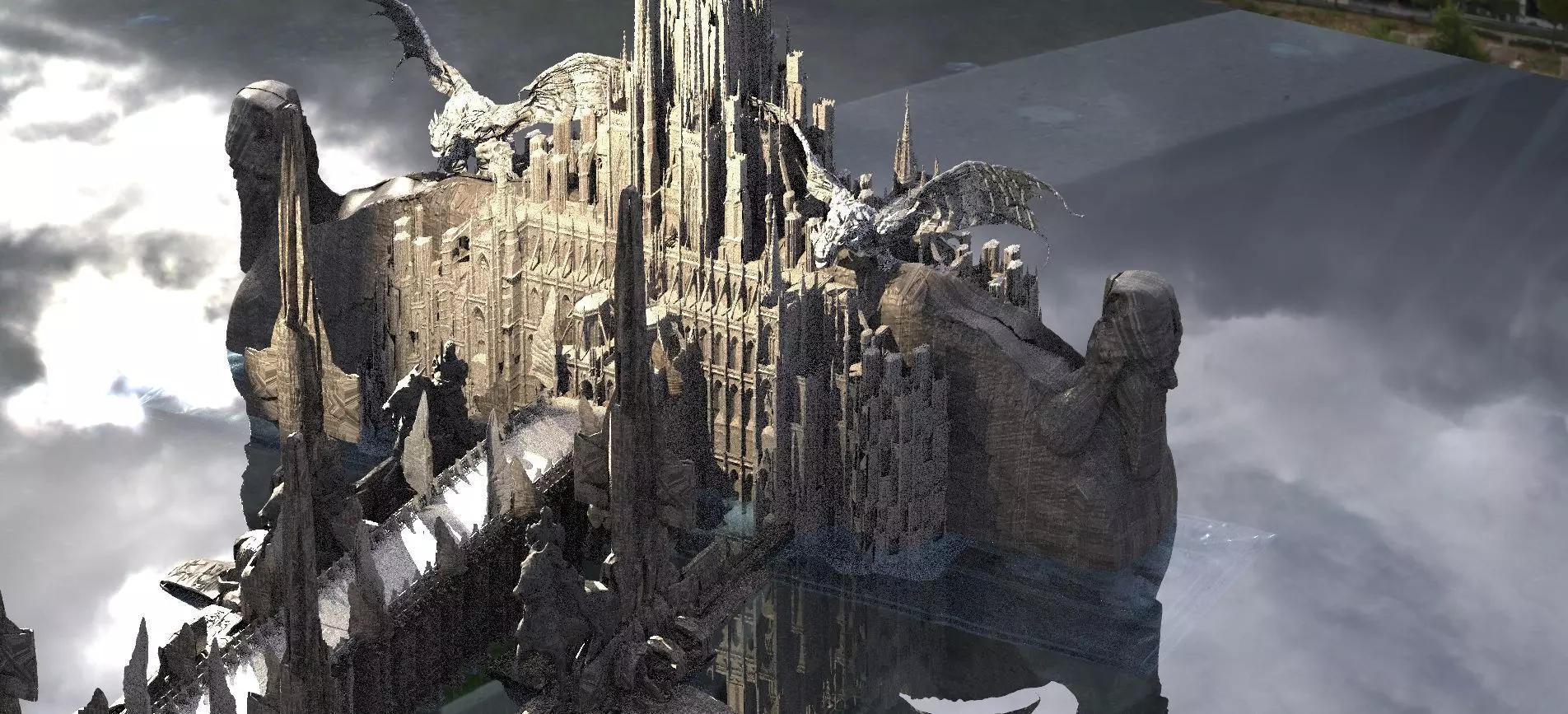 Ancient Babylon Bridge to the gods 2 Kit bash 3D model_0