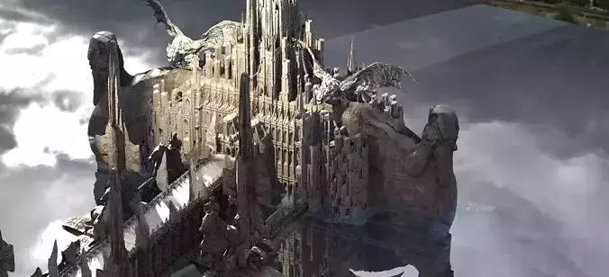 Ancient Babylon Bridge to the gods 2 Kit bash 3D model