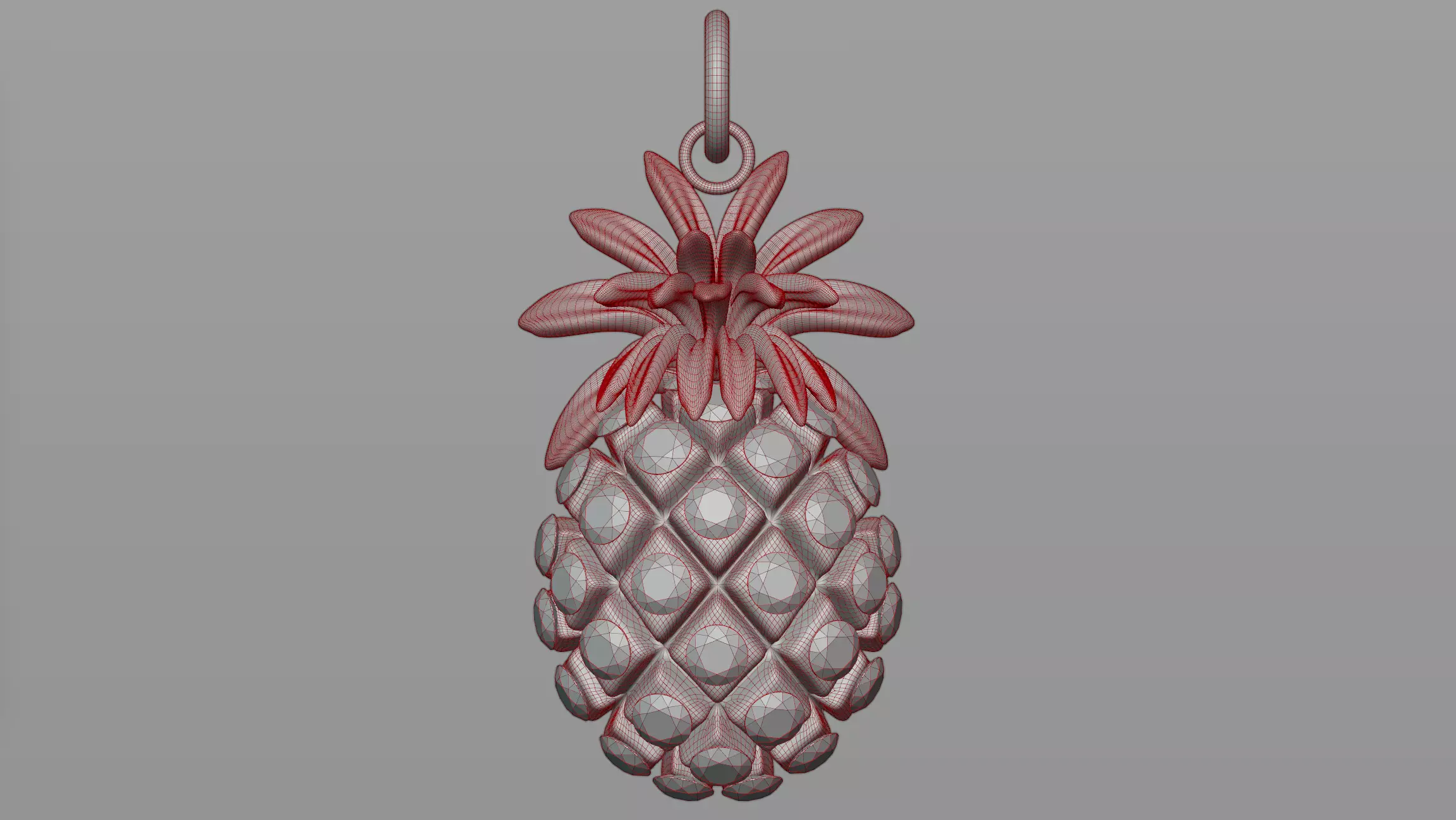 Pineapple pendant 3D model_0