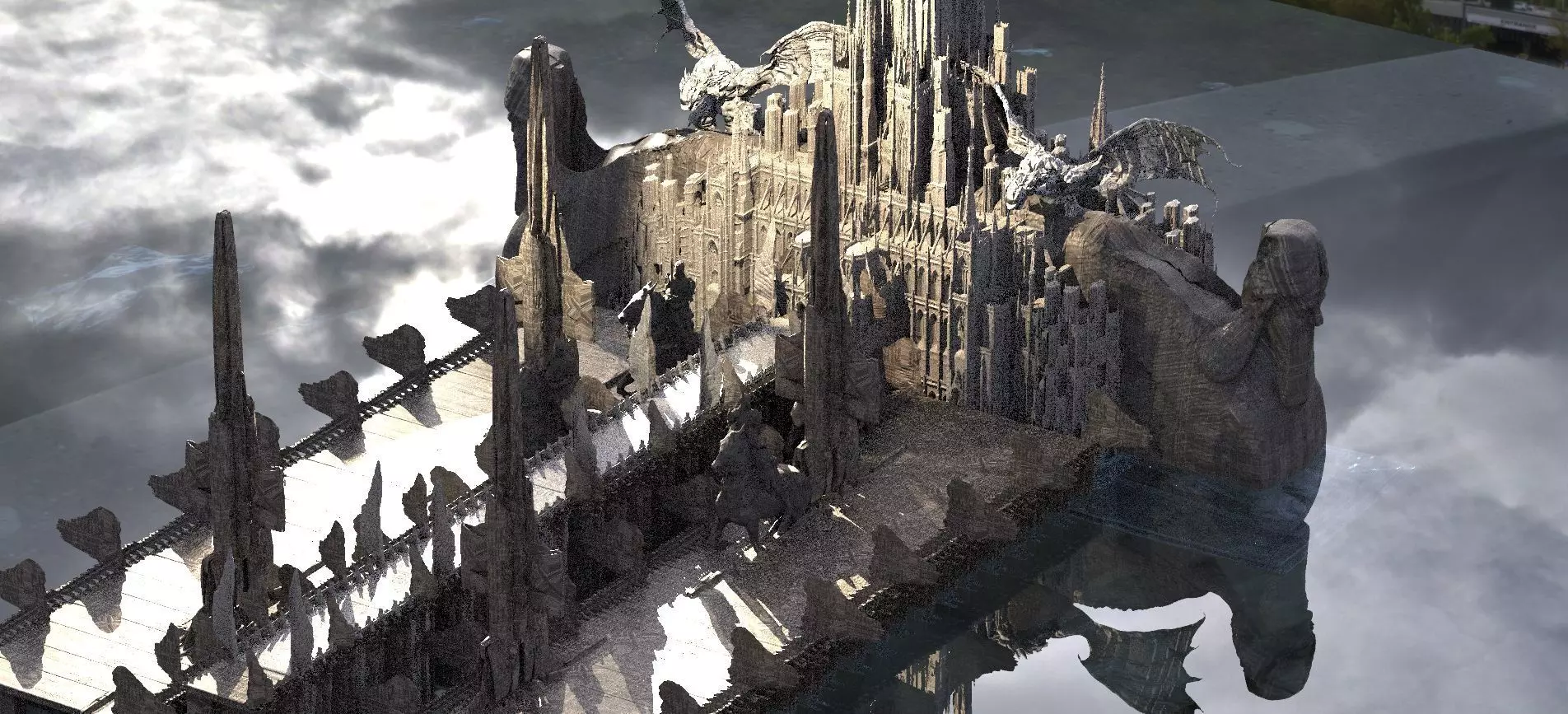 League of legends Courtyard of the Gods Kit bash 3D model_0