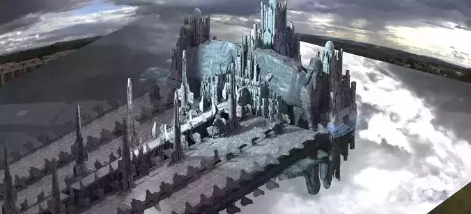 North rend Frozen Walkways to Valhalla Kit bash 3D model