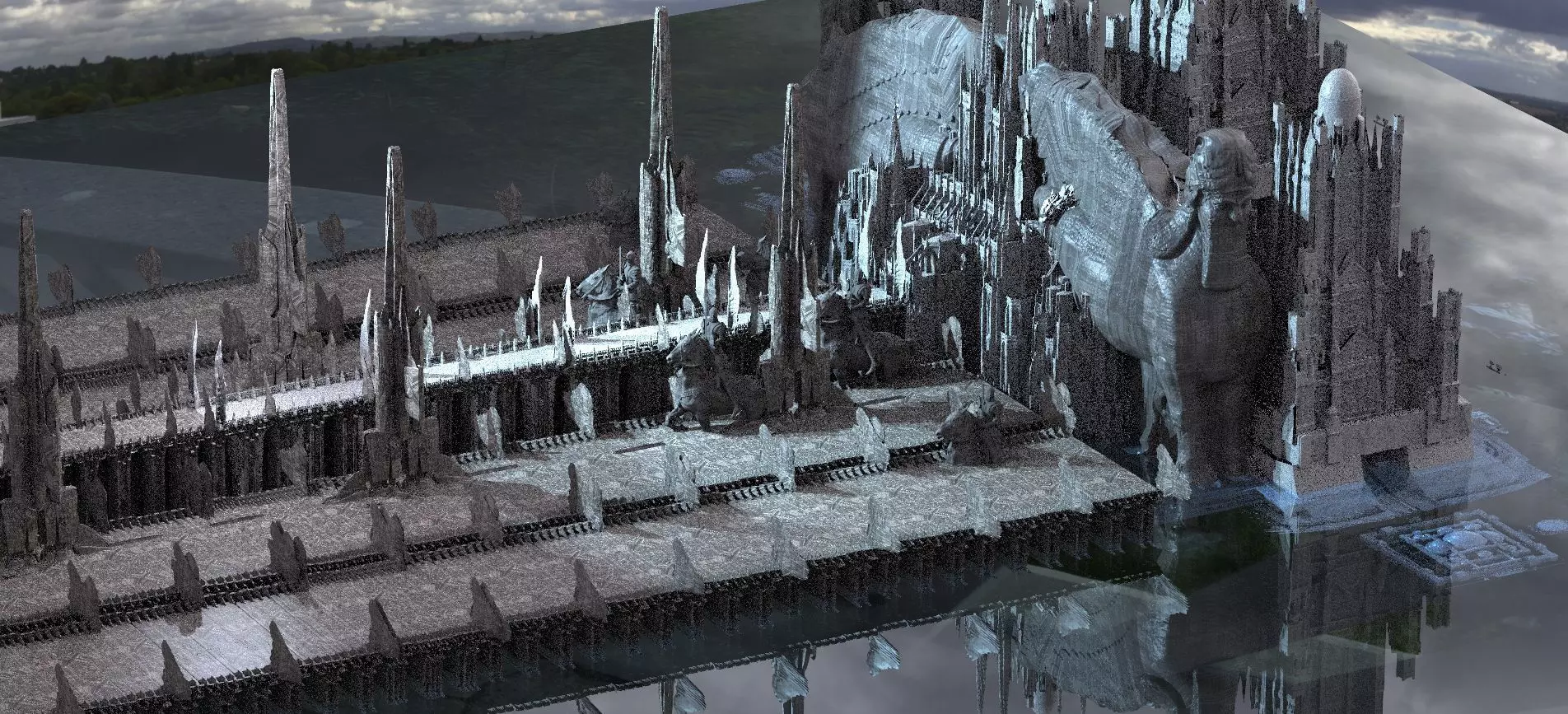 Frozen Walkways of Valhalla Kit bash 3D model_0