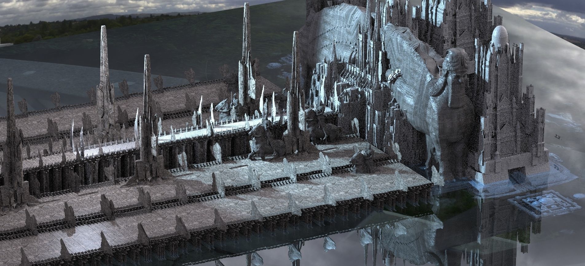 Frozen Walkways of Valhalla Kit bash 3D model_1