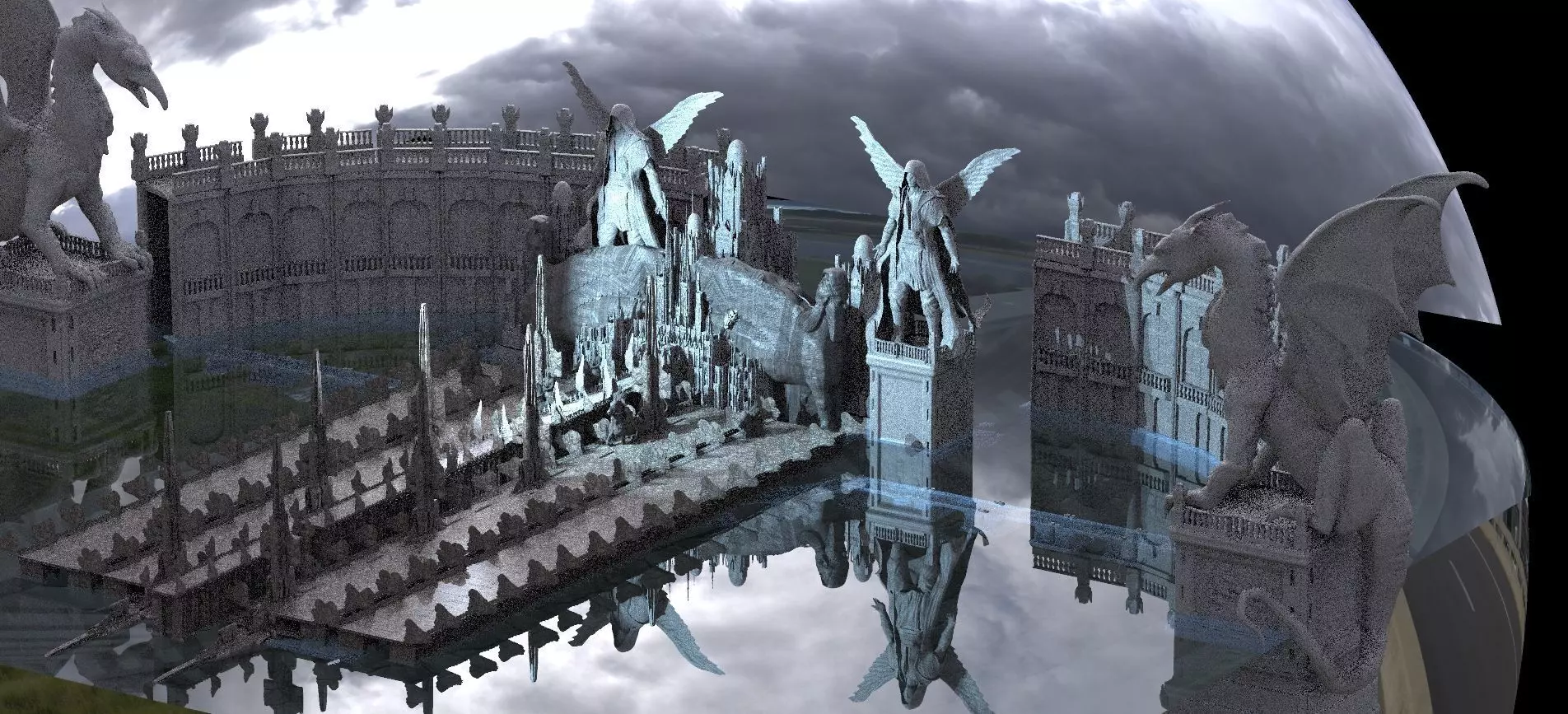 Frozen Queens palace Structures Kit bash 3D model_0