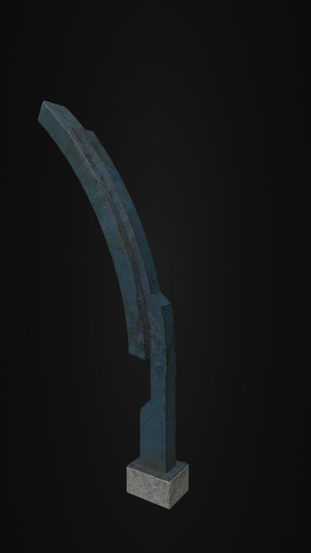 Old Retro futuristic street light 25 Low-poly 3D model_28