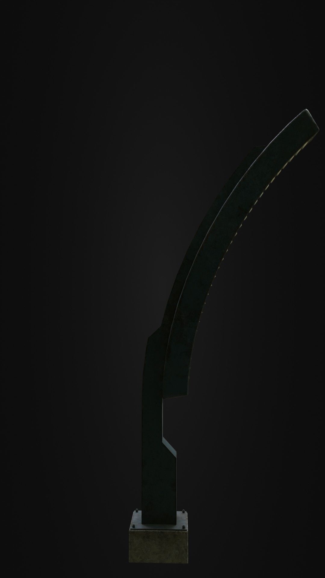 Old Retro futuristic street light 25 Low-poly 3D model_11