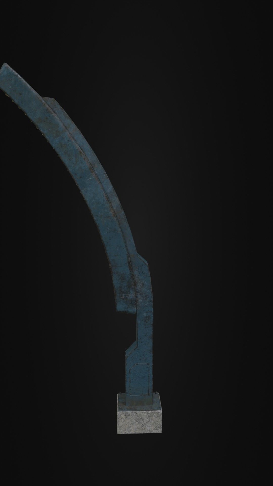 Old Retro futuristic street light 25 Low-poly 3D model_32