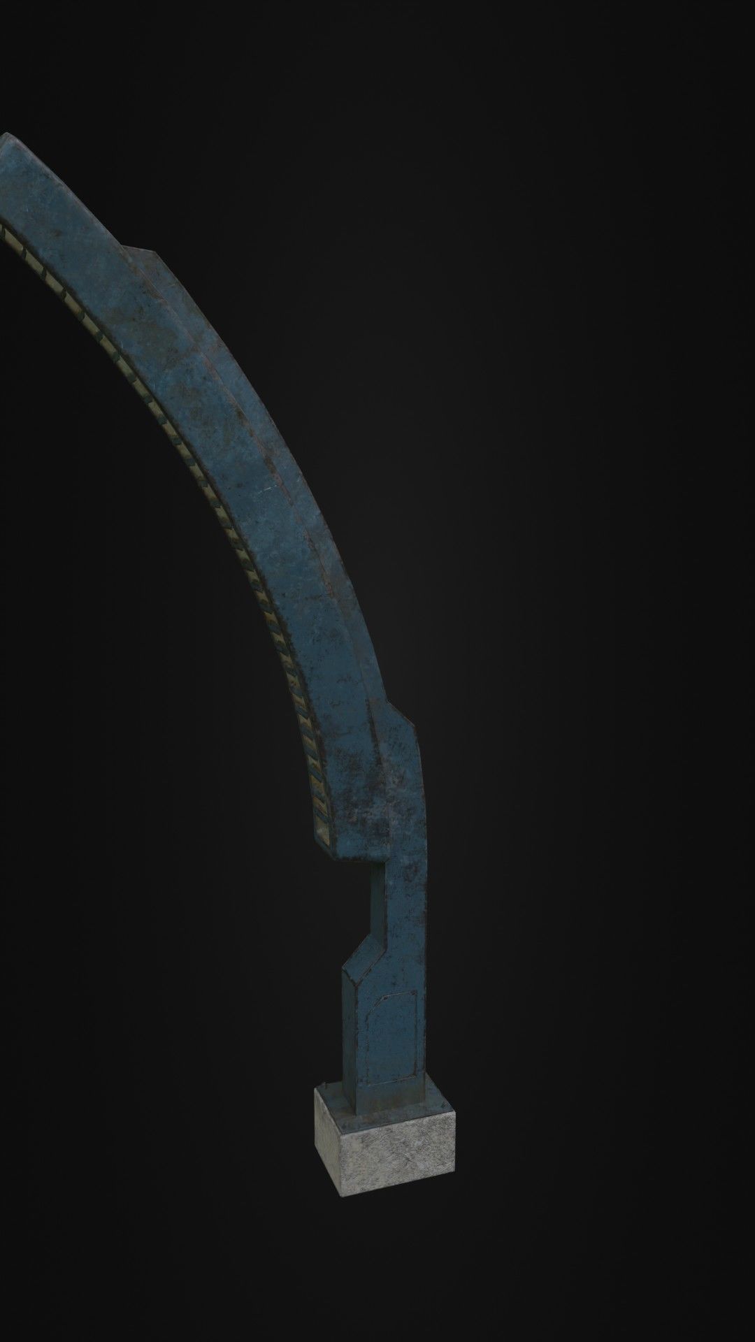 Old Retro futuristic street light 25 Low-poly 3D model_34