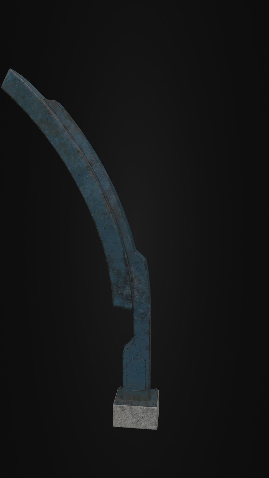 Old Retro futuristic street light 25 Low-poly 3D model_31