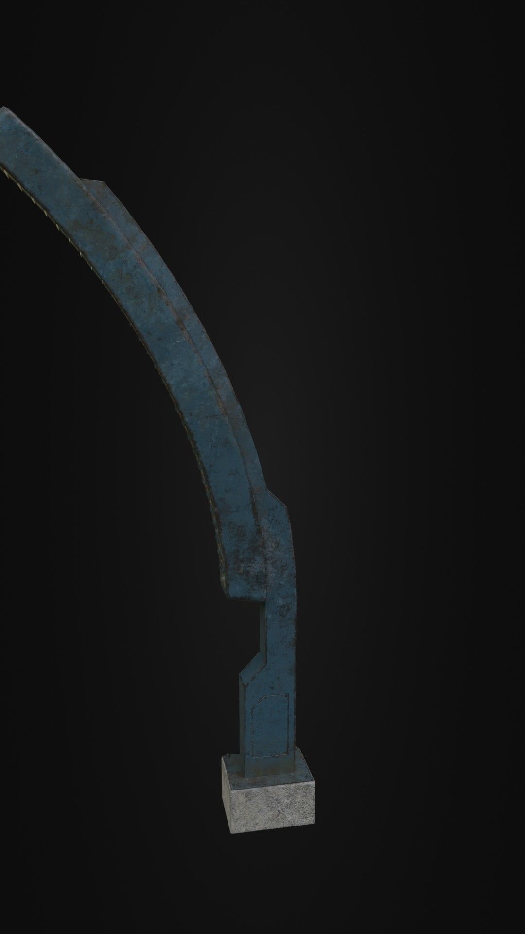 Old Retro futuristic street light 25 Low-poly 3D model_33