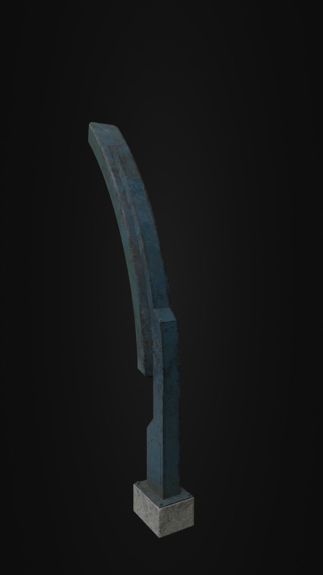 Old Retro futuristic street light 25 Low-poly 3D model_25