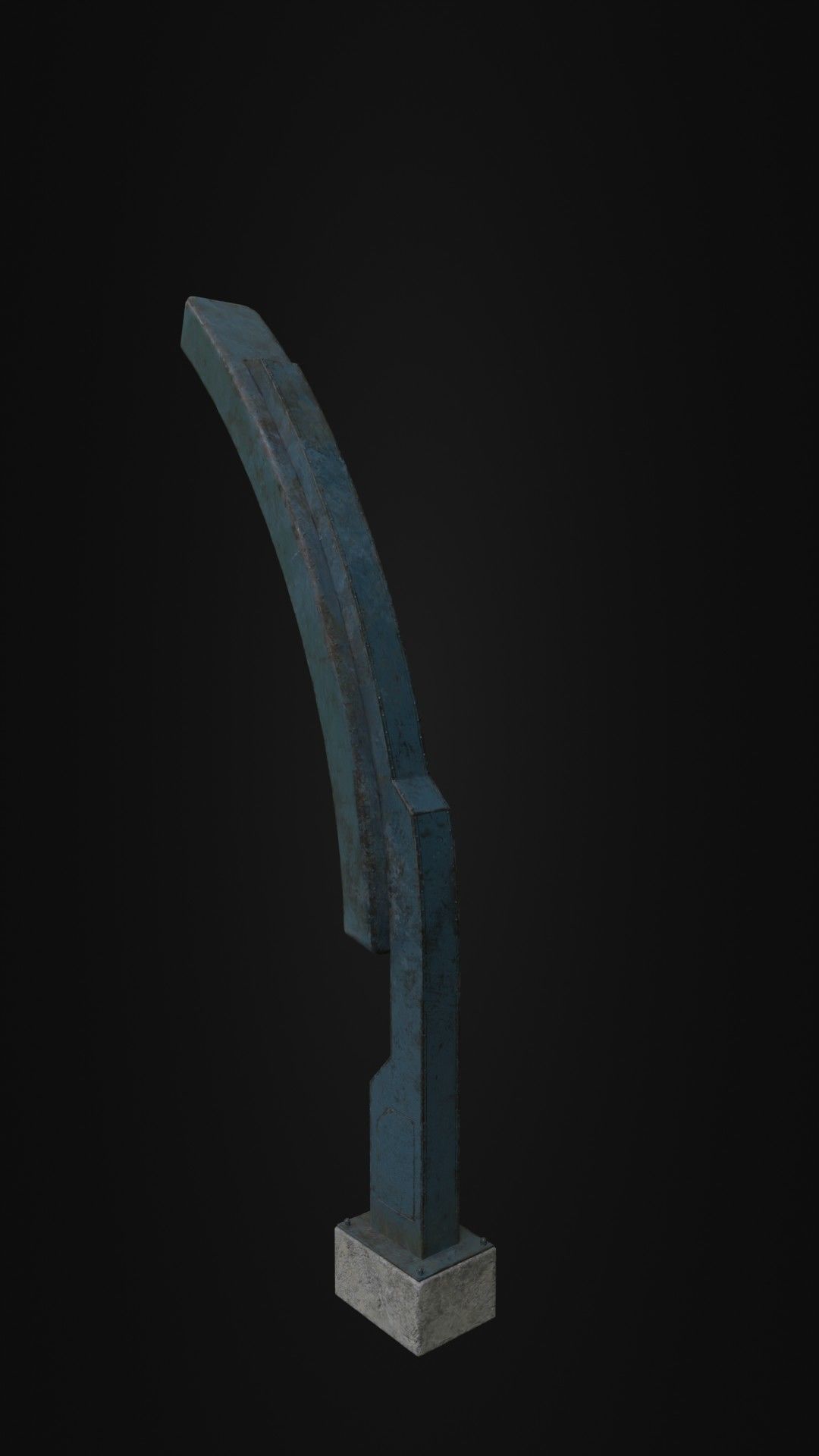 Old Retro futuristic street light 25 Low-poly 3D model_26