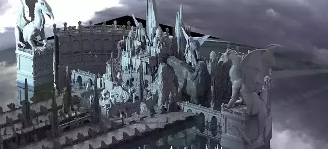 Frozen Christmas resorts palace kit bash