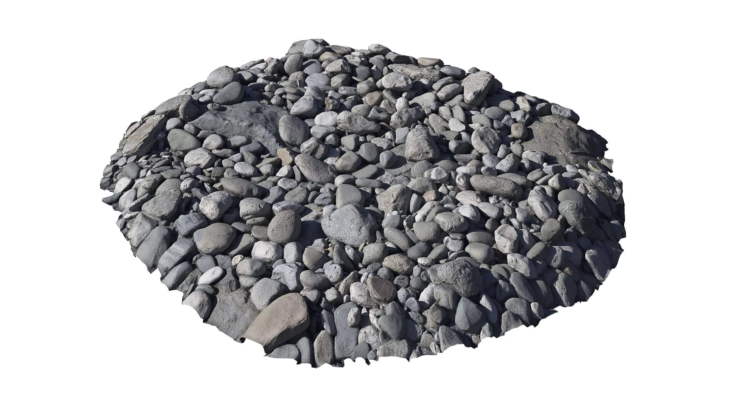 A bunch of rocks Low-poly 3D model