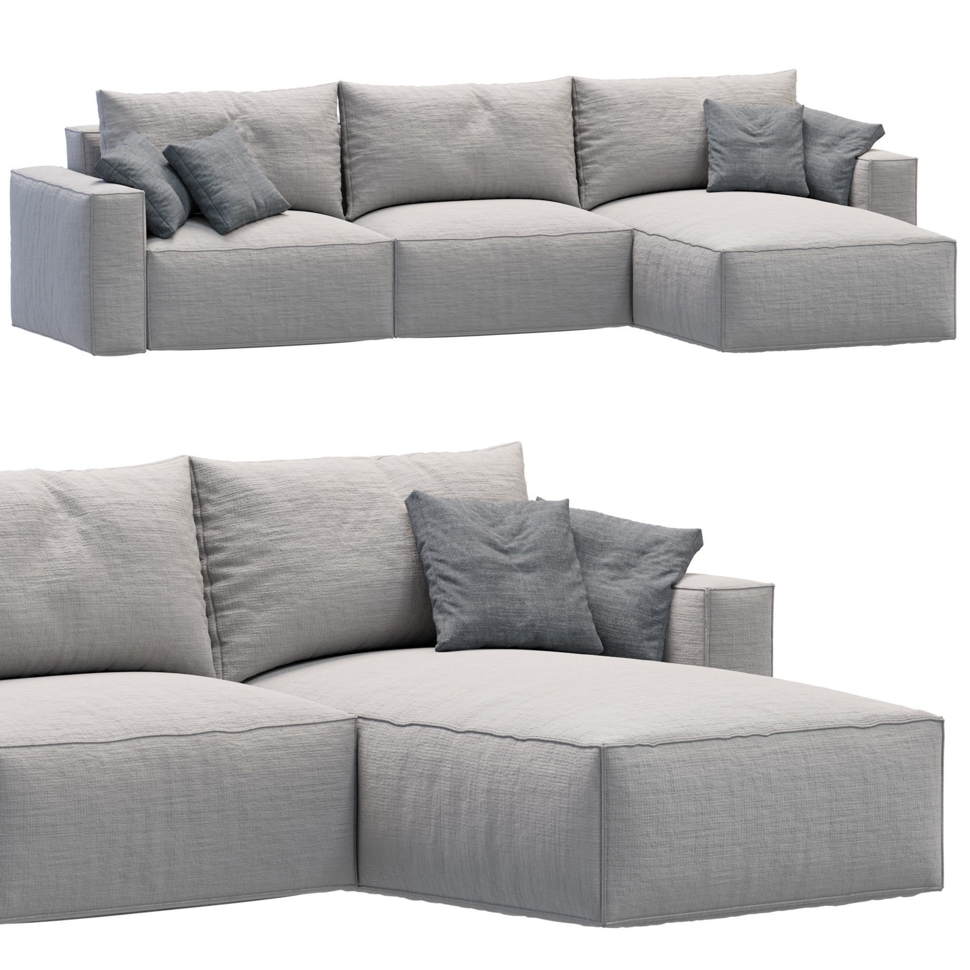 Sofa Elise stretch 3D model_2