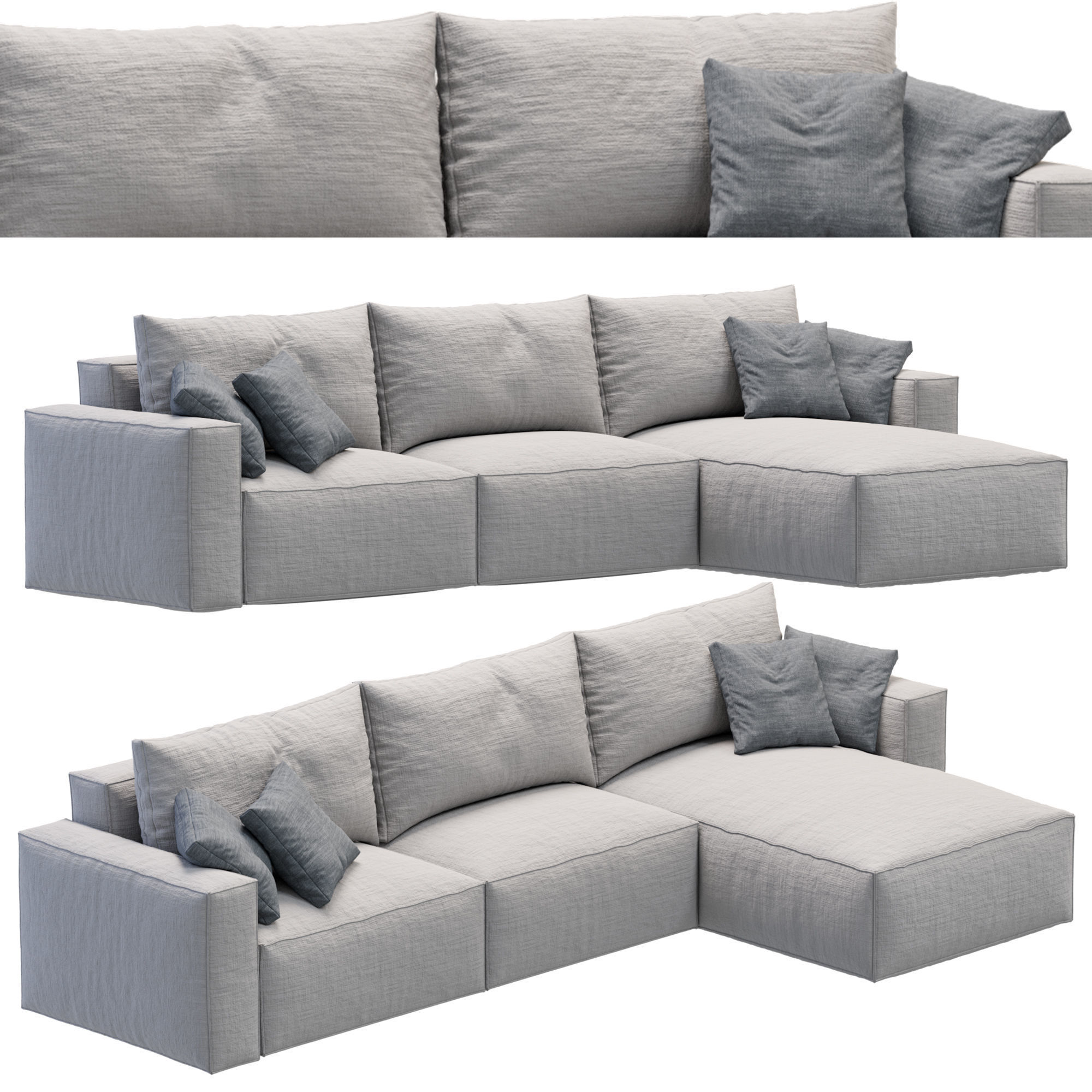 Sofa Elise stretch 3D model_11