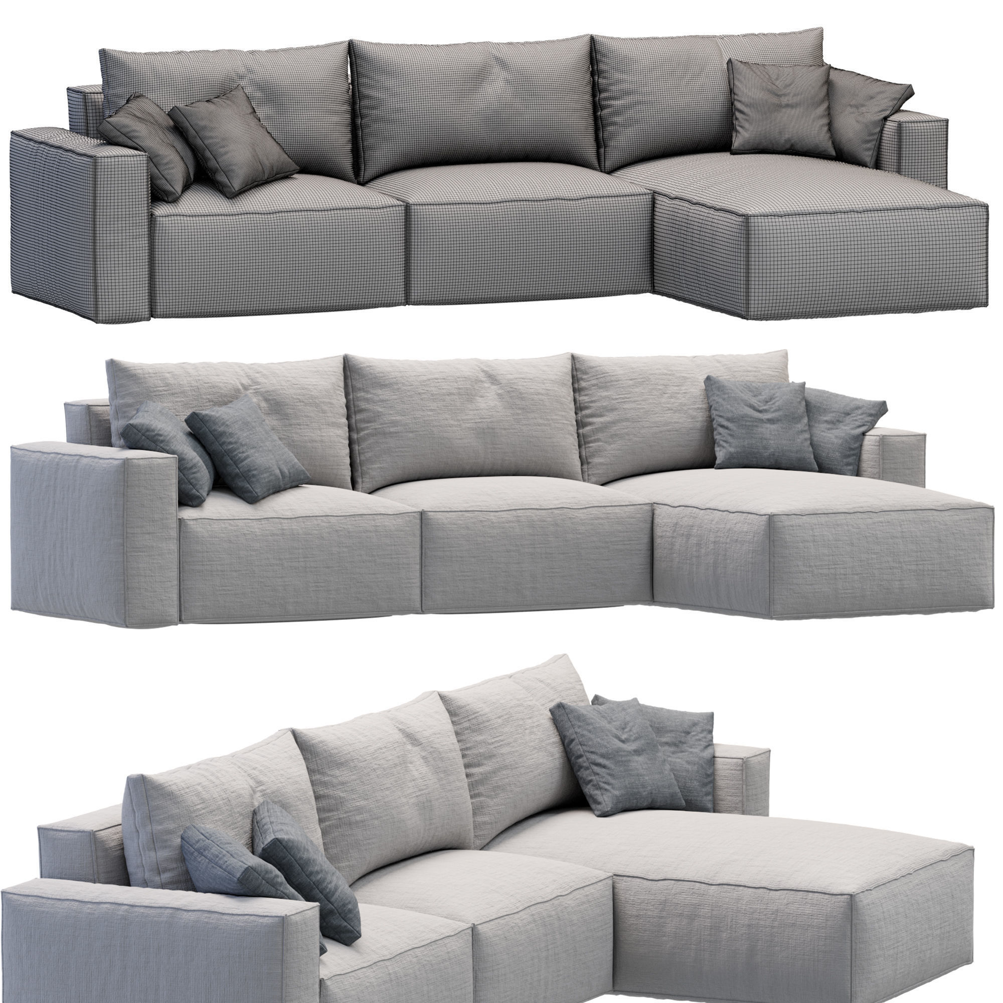 Sofa Elise stretch 3D model_16