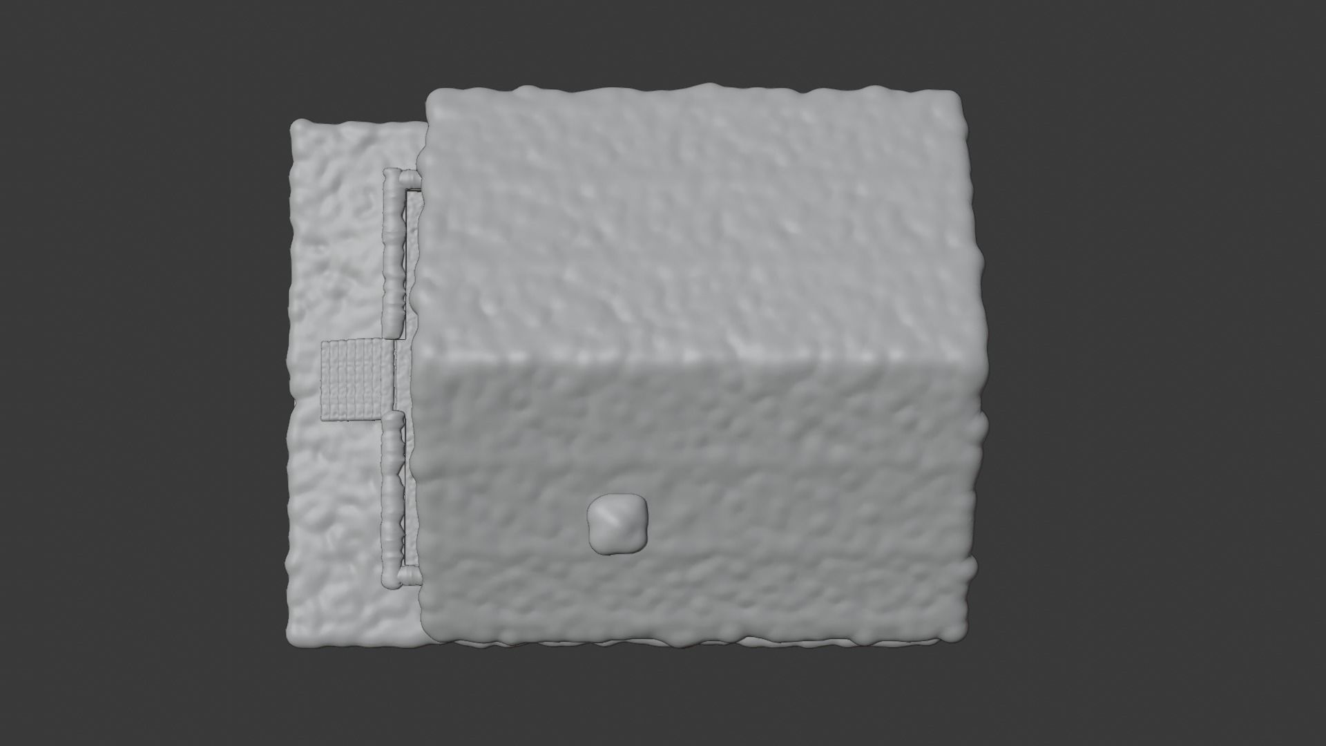 Snowy Log House 3D model_9