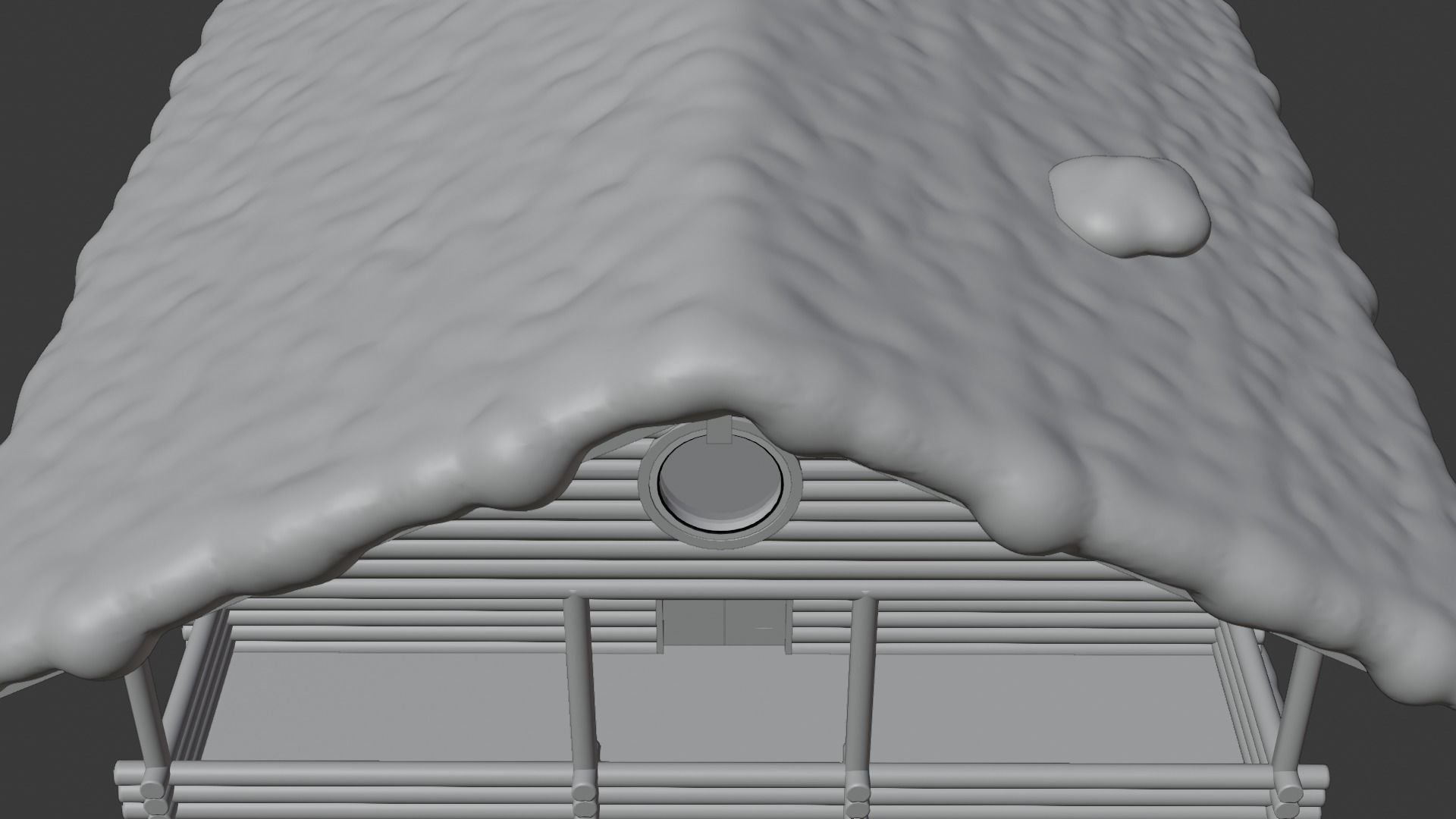 Snowy Log House 3D model_21