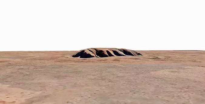 Uluru Mountain - Ayers Rock Low-poly 3D model