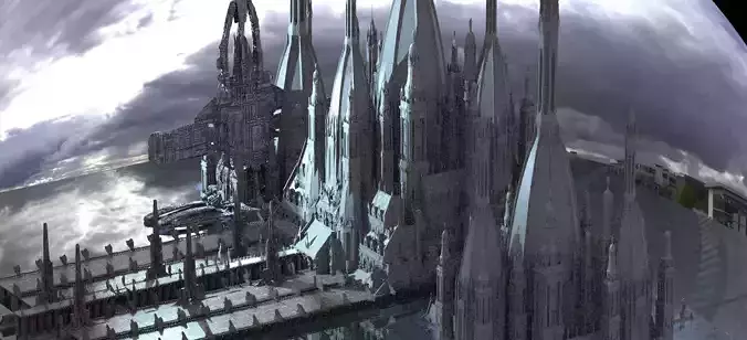 Sci-Fi City Mansion Complex kit bash 