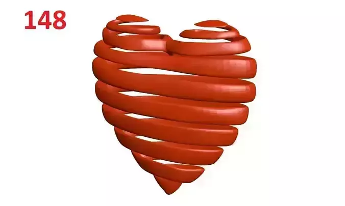 HEART-P148 spiral heart