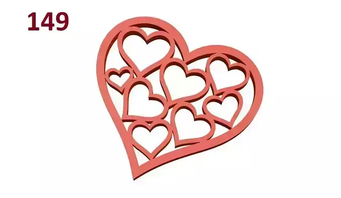 HEART-P149 heart cut out