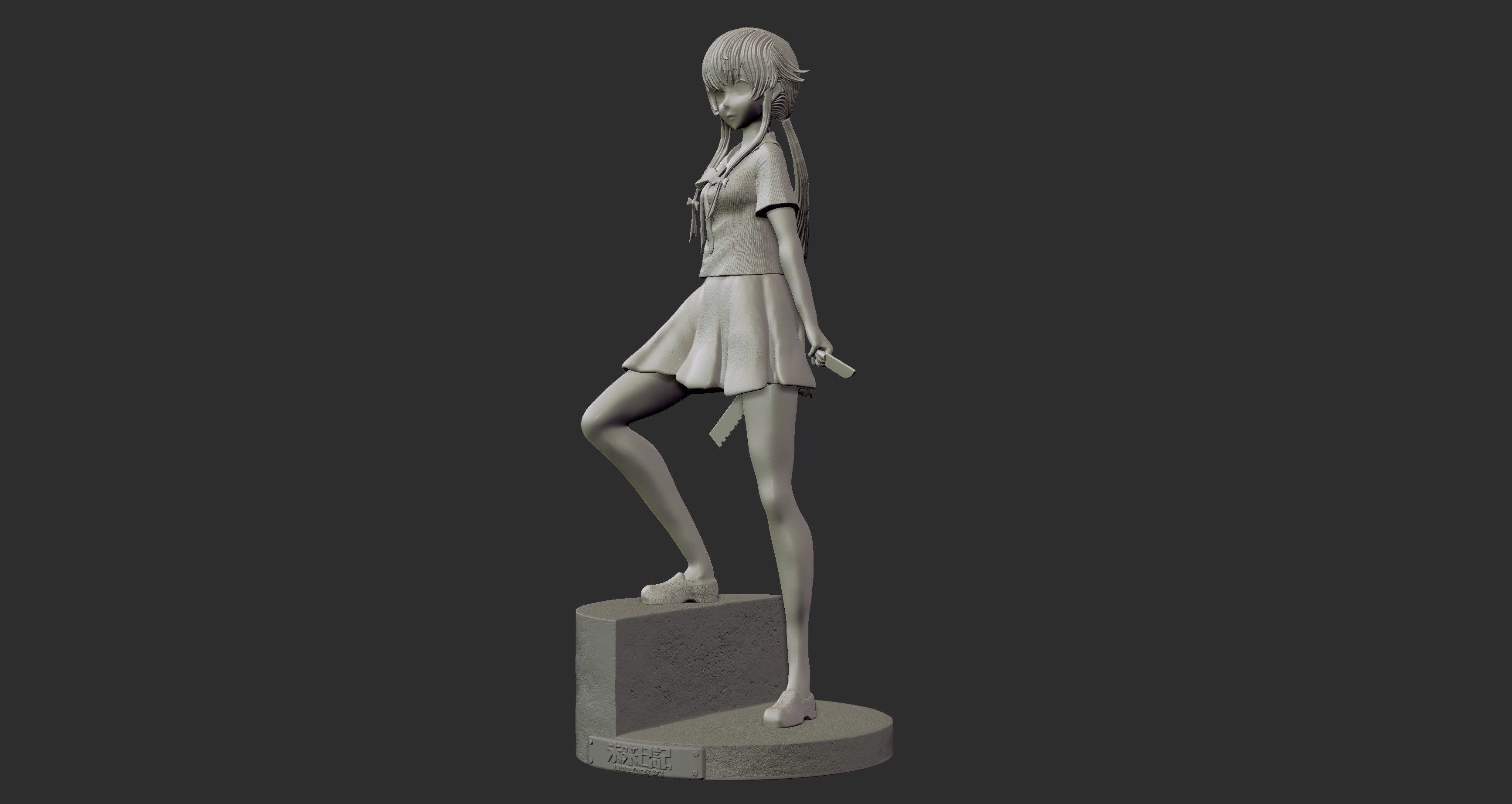 Yuno Gasai - Mirai Nikki 3D Print Figure 3D print model_3