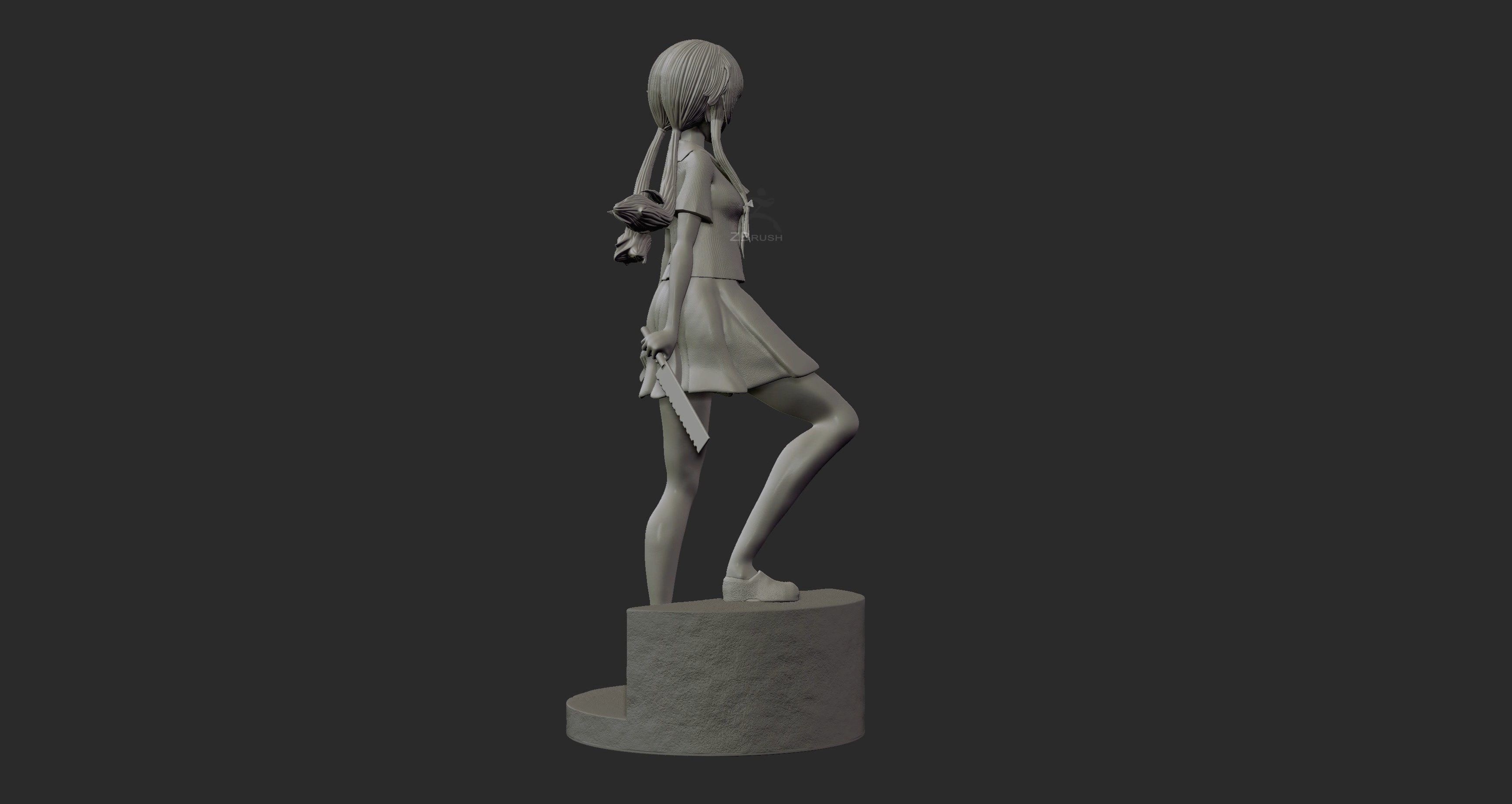 Yuno Gasai - Mirai Nikki 3D Print Figure 3D print model_10