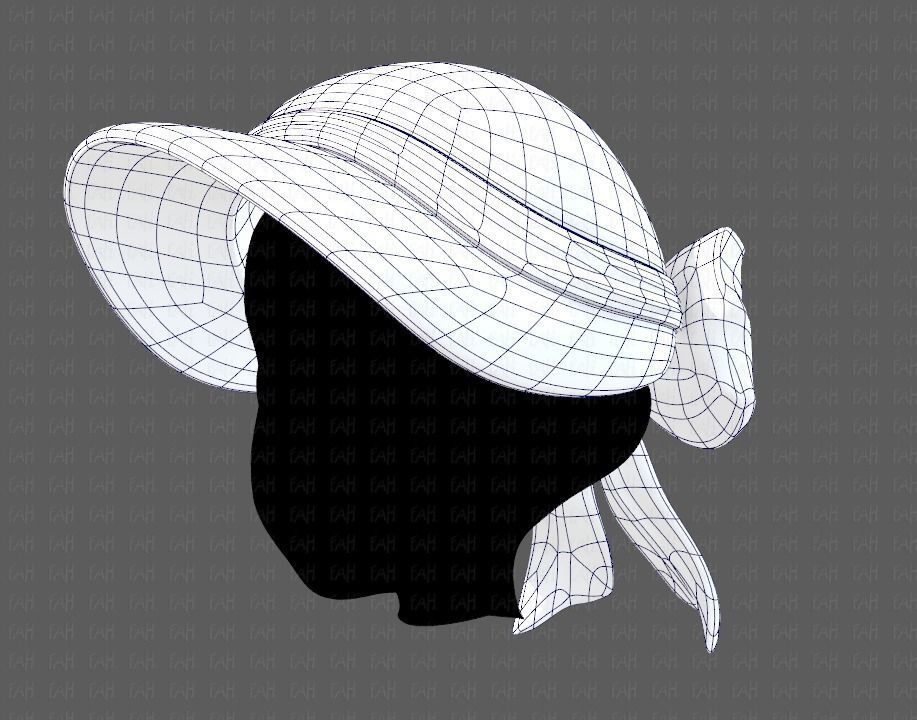 Cap V08 Low-poly 3D model_16