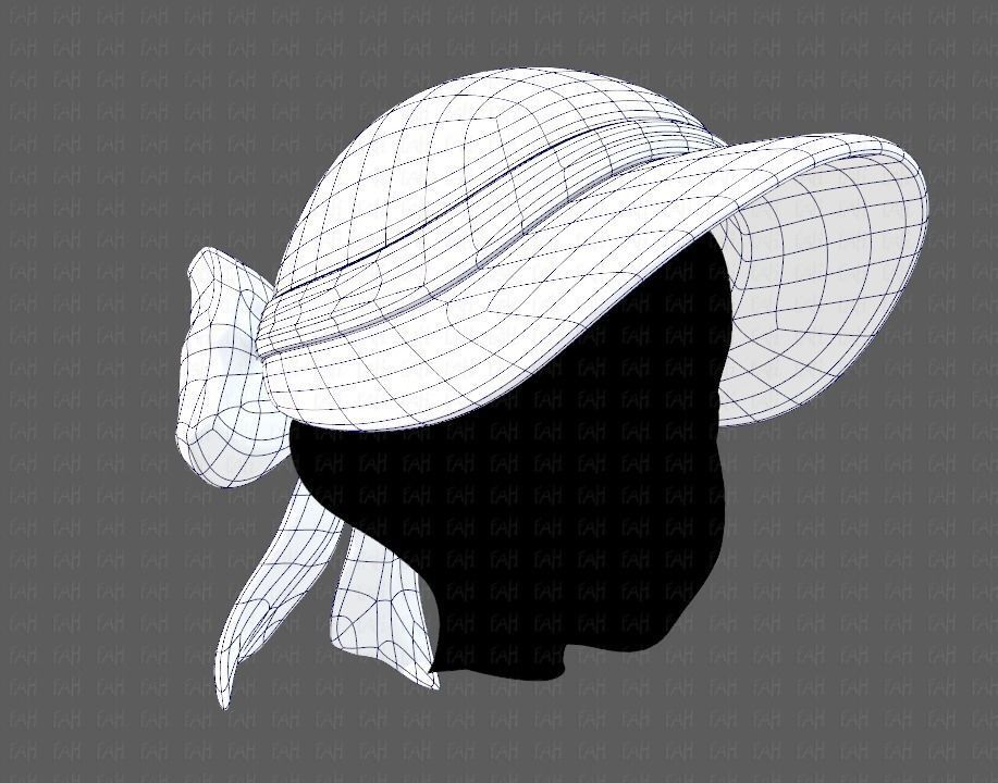 Cap V08 Low-poly 3D model_10