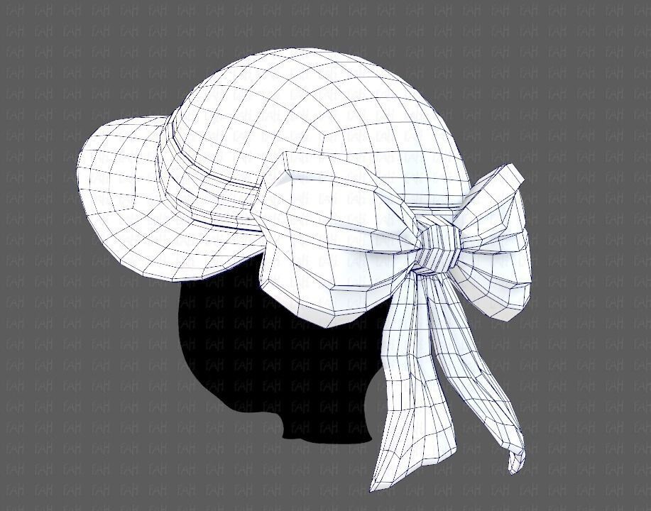 Cap V08 Low-poly 3D model_30