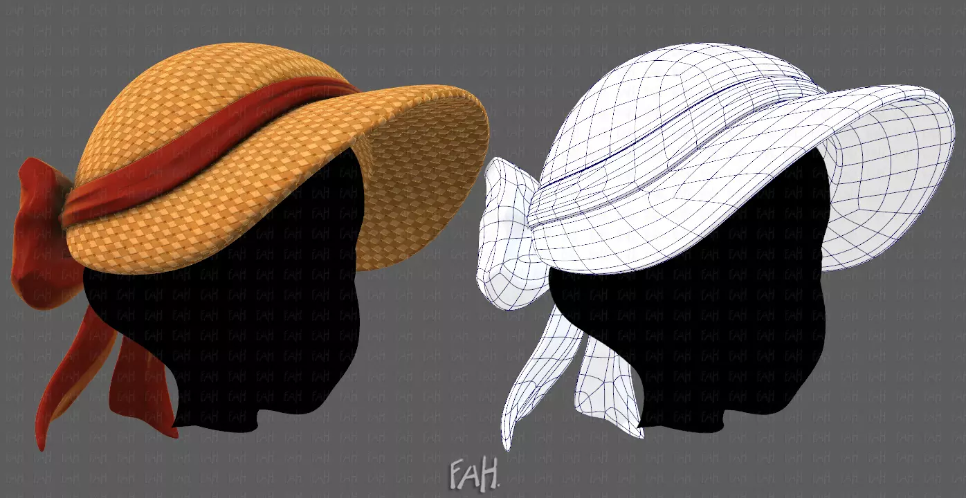 Cap V08 Low-poly 3D model_0