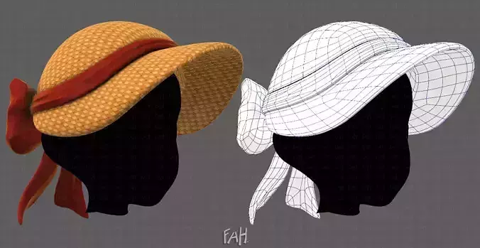 Cap V08 Low-poly 3D model