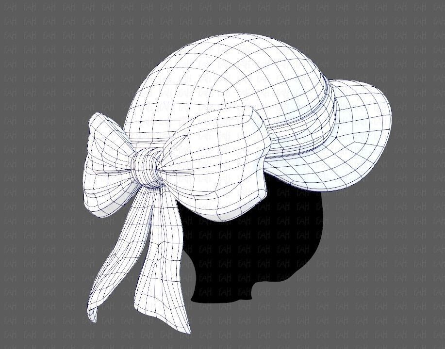 Cap V08 Low-poly 3D model_12