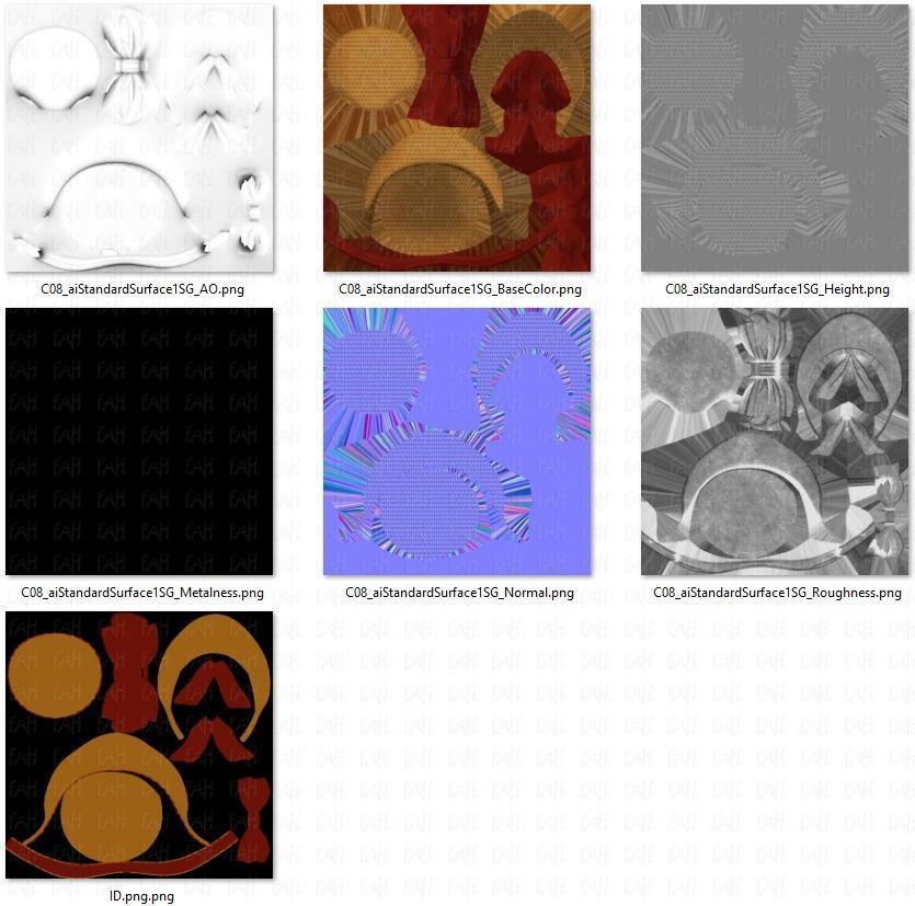 Cap V08 Low-poly 3D model_46