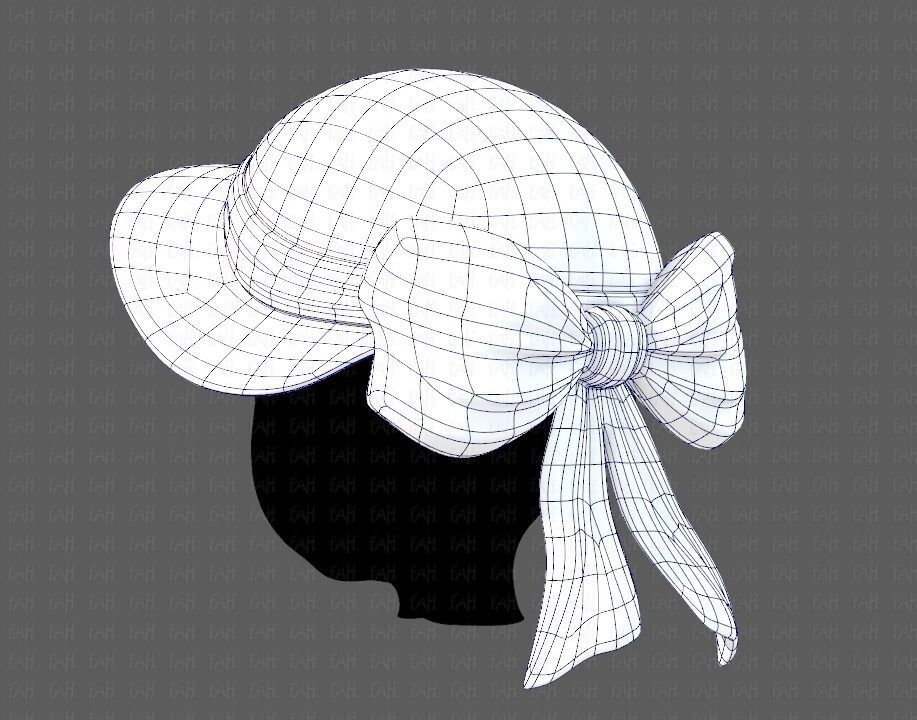 Cap V08 Low-poly 3D model_14