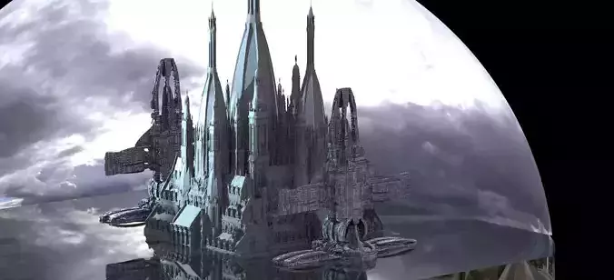 Mansion with sci-fi structure