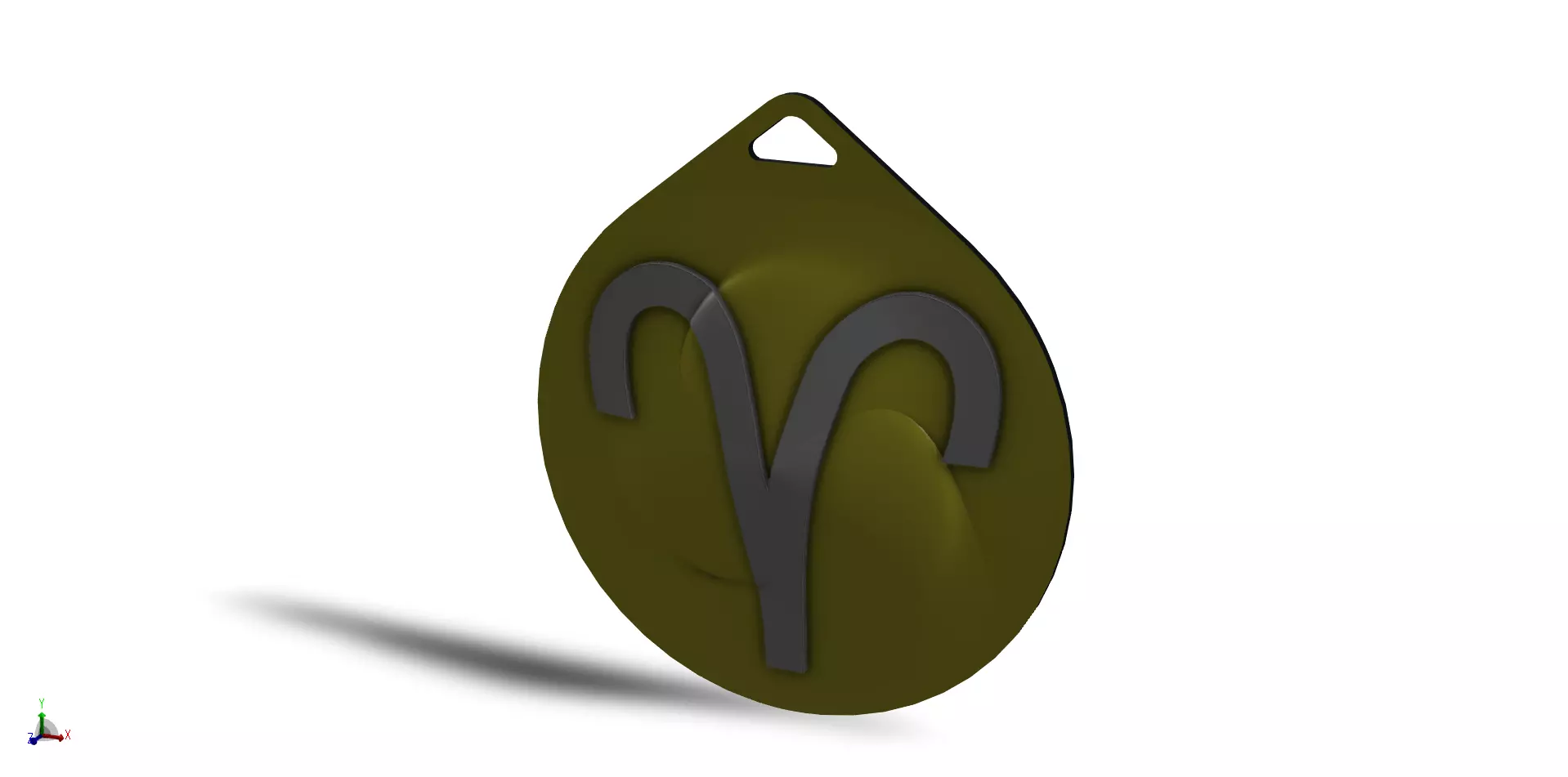 Aries Pendant 3D print model